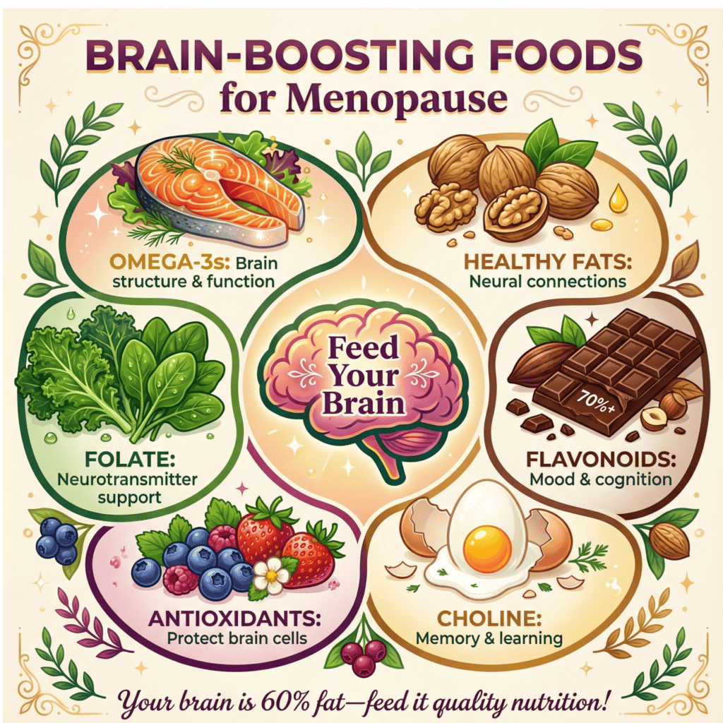 infographic of brain boosting foods